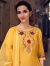 Applique Collection Yellow Salwar Suit